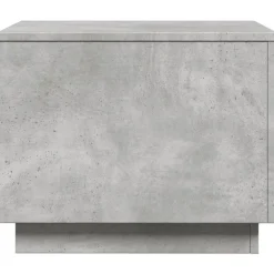 vidaXL Mesa de centro con luces LED gris hormigón 50x50x40 cm Gris hormigón Online