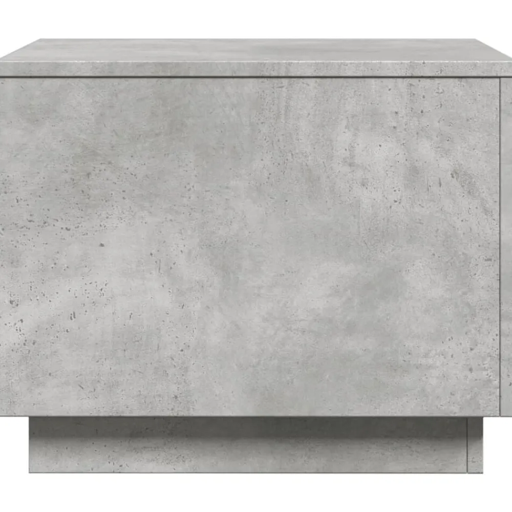 vidaXL Mesa de centro con luces LED gris hormigón 50x50x40 cm Gris hormigón Online