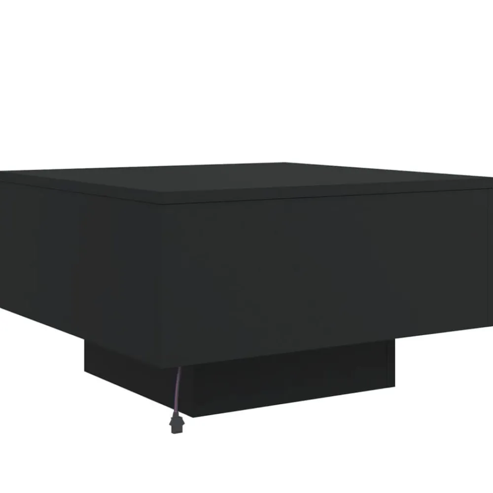 vidaXL Mesas-Mesa de centro con luces LED 55x55x31 cm
