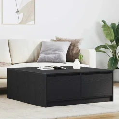 vidaXL Mesas-Mesa de centro con cajones 100x100x40 cm