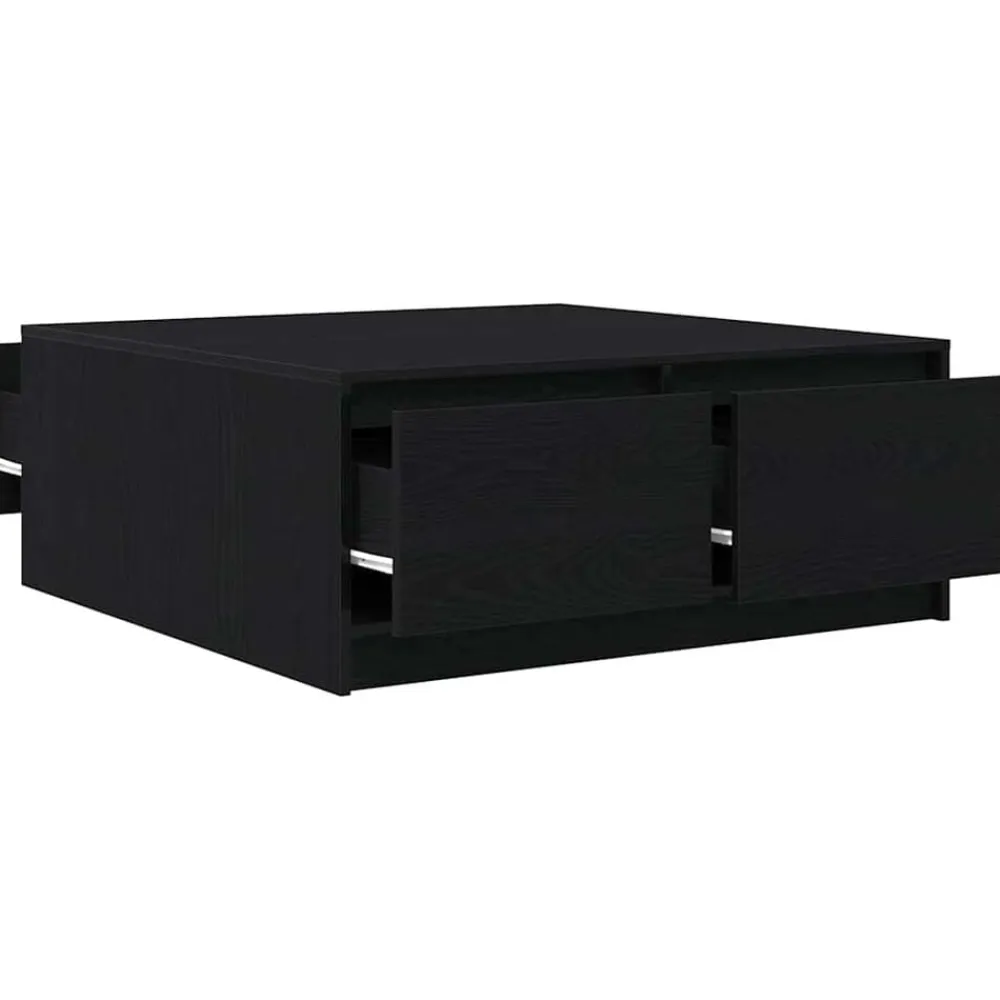 vidaXL Mesas-Mesa de centro con cajones 100x100x40 cm