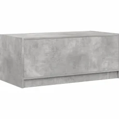 vidaXL Mesa de centro con puertas de vidrio grs hormigón 102x50x42 cm Gris hormigón Online