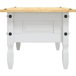 vidaXL Mesa de centro Corona Range pino mexicano 100x55x44 cm Blanco Discount
