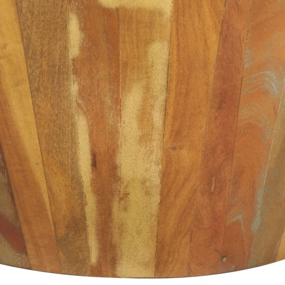 vidaXL Mesa de centro de madera maciza reciclada Ø65x31 cm New