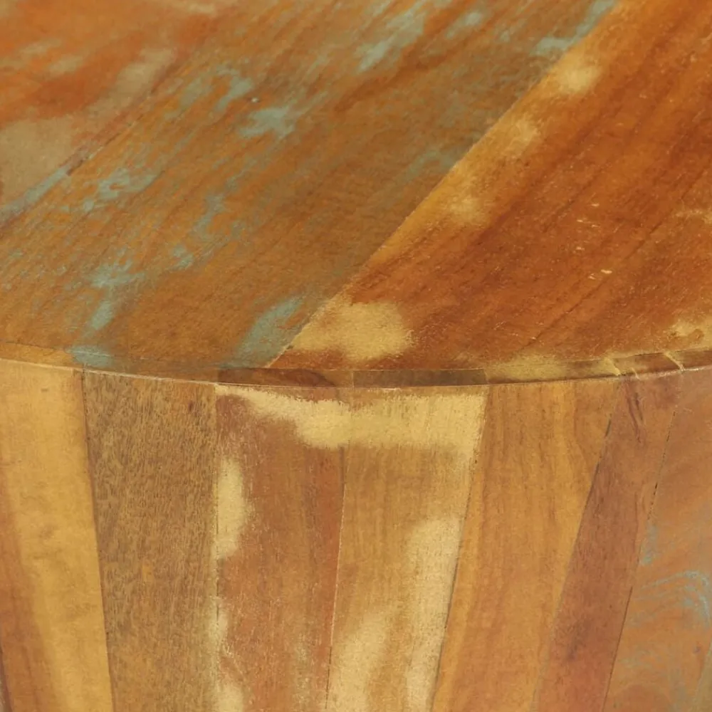 vidaXL Mesa de centro de madera maciza reciclada Ø65x31 cm New