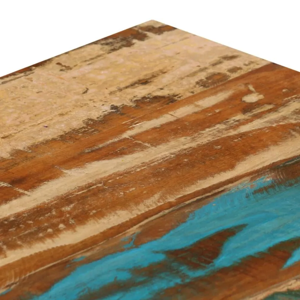 vidaXL Mesas-Mesa de centro de madera maciza reciclada y acero 100x50x35 cm