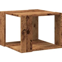 vidaXL Mesa de centro de madera contrachapada envejecida 40x40x30 cm Madera envejecida Best