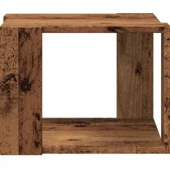vidaXL Mesa de centro de madera contrachapada envejecida 40x40x30 cm Madera envejecida Best