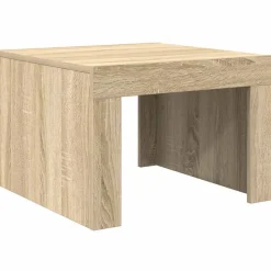 vidaXL Mesa de centro de madera contrachapada color roble 50x50x35 cm Roble Sonoma Best