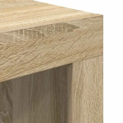 vidaXL Mesa de centro de madera contrachapada color roble 50x50x35 cm Roble Sonoma Best