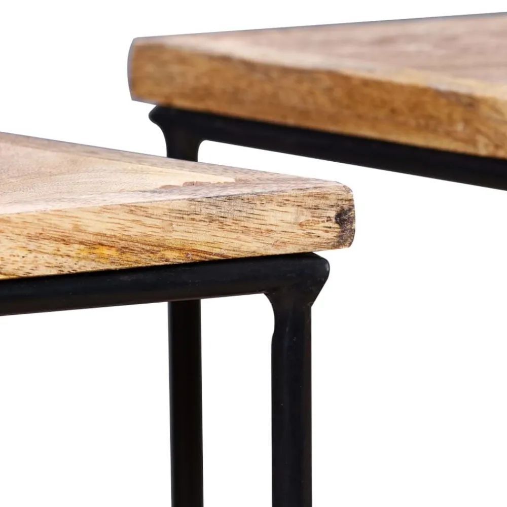 vidaXL Mesa de centro de madera maciza de mango 56x48x40 cm Best