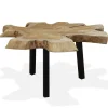 vidaXL Mesa de centro de teca genuina 80x70x38 cm Clearance