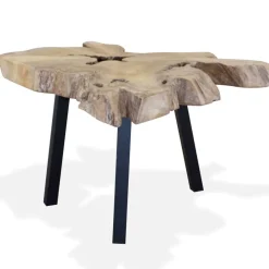 vidaXL Mesa de centro de teca genuina 80x70x38 cm Clearance