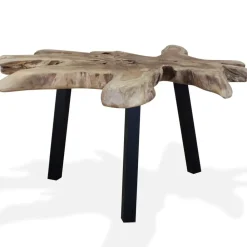 vidaXL Mesa de centro de teca genuina 80x70x38 cm Clearance