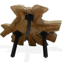 vidaXL Mesa de centro de teca genuina 80x70x38 cm Clearance