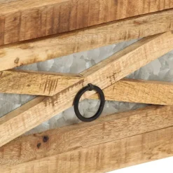 vidaXL Mesas-Mesa de centro de madera maciza de mango 110x50x38 cm