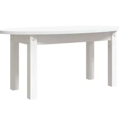 vidaXL Mesa de centro de madera maciza de pino 80x40x35 cm Blanco Online