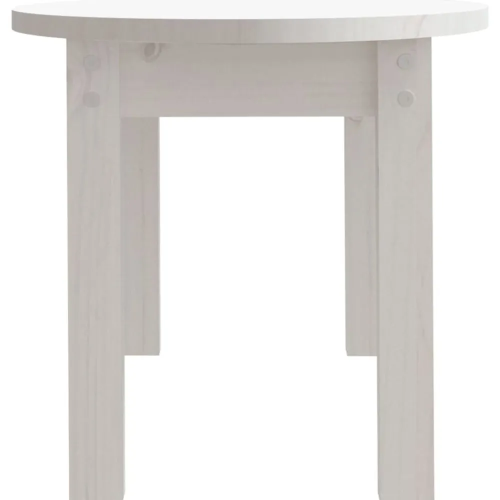 vidaXL Mesa de centro de madera maciza de pino 80x40x35 cm Blanco Online