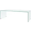 vidaXL Mesas-Mesa de centro de vidrio templado transparente 98x45x30 cm