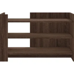 vidaXL Mesas-Mesa de centro de madera de ingeniería marrón roble 80x50x50 cm