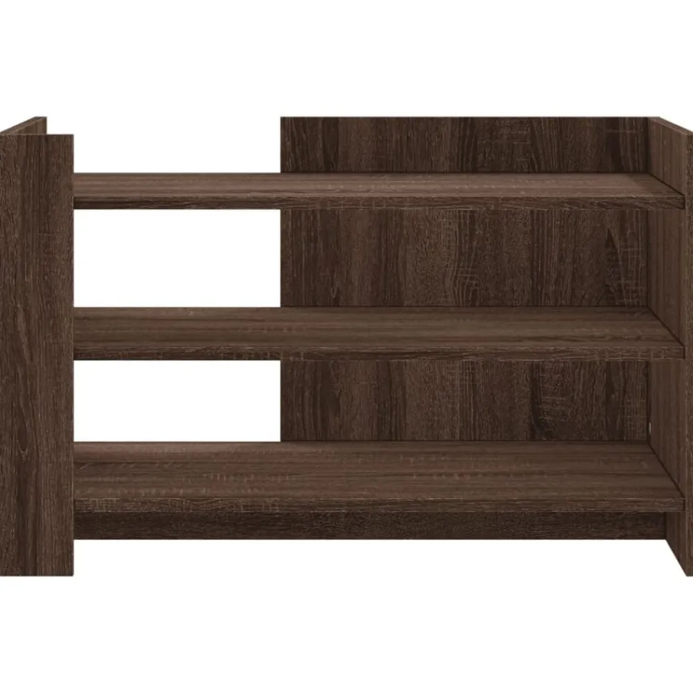 vidaXL Mesas-Mesa de centro de madera de ingeniería marrón roble 80x50x50 cm
