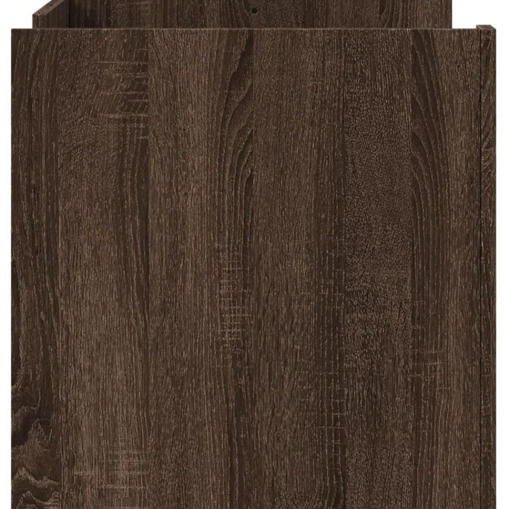 vidaXL Mesas-Mesa de centro de madera de ingeniería marrón roble 80x50x50 cm