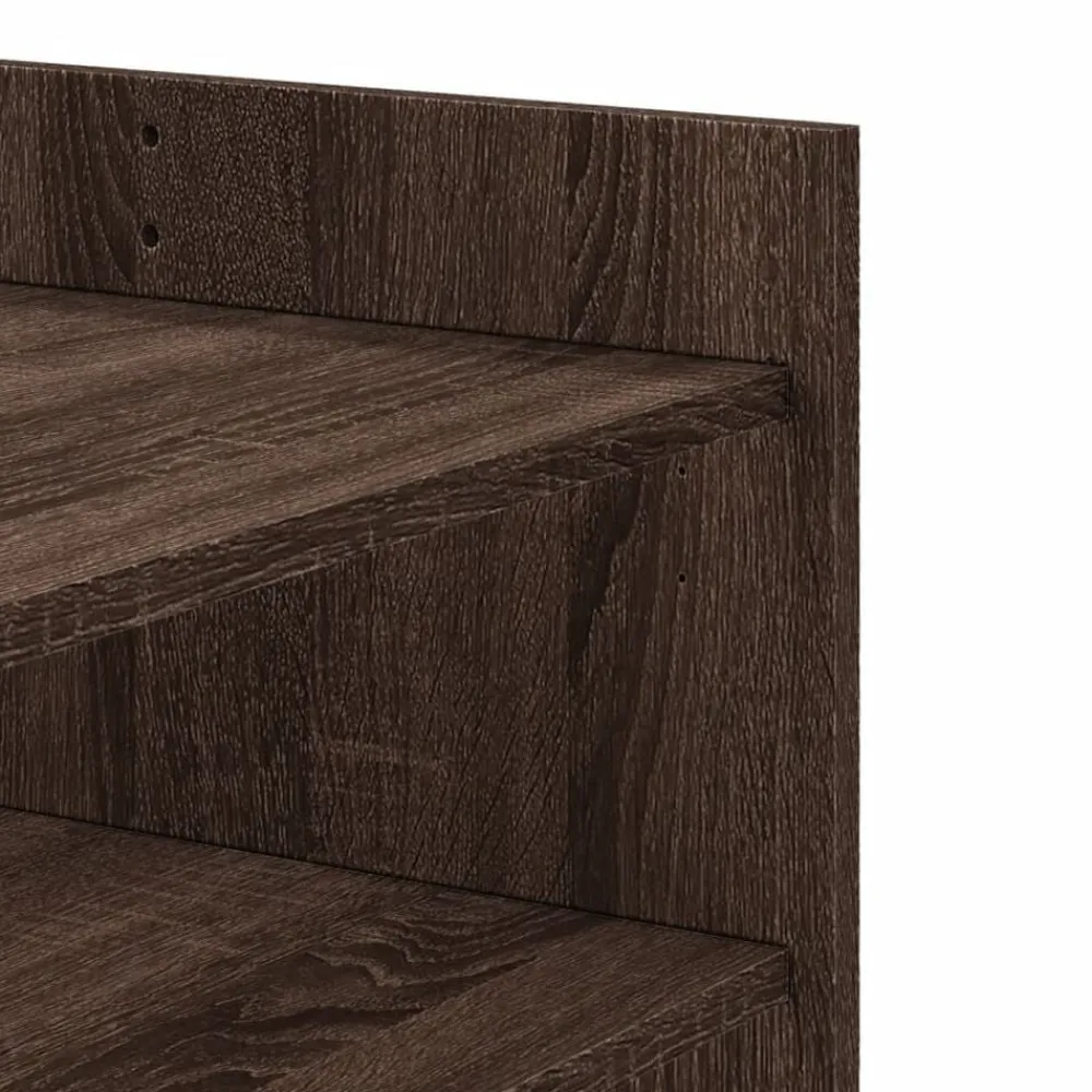 vidaXL Mesas-Mesa de centro de madera de ingeniería marrón roble 80x50x50 cm