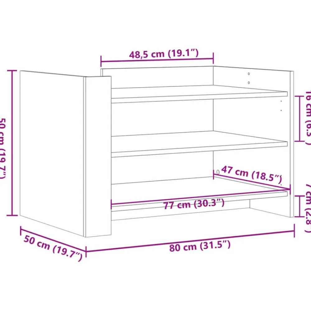vidaXL Mesas-Mesa de centro de madera de ingeniería marrón roble 80x50x50 cm