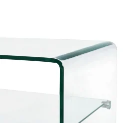 vidaXL Mesa de centro de vidrio templado transparente 50x45x33 cm Discount