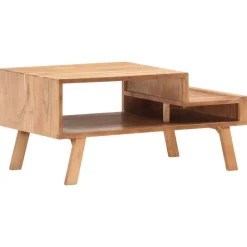 vidaXL Mesa de centro de madera maciza de acacia 100x50x45 cm Outlet
