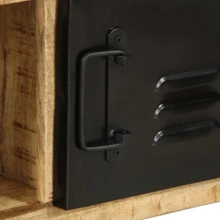 vidaXL Mesa de centro de madera maciza de mango rugosa 90x50x36 cm Outlet