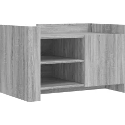 vidaXL Mesas-Mesa de centro de madera de ingeniería 80x50x50 cm