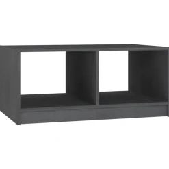 vidaXL Mesa de centro de madera maciza de pino 75x50x33,5 cm Gris Sale