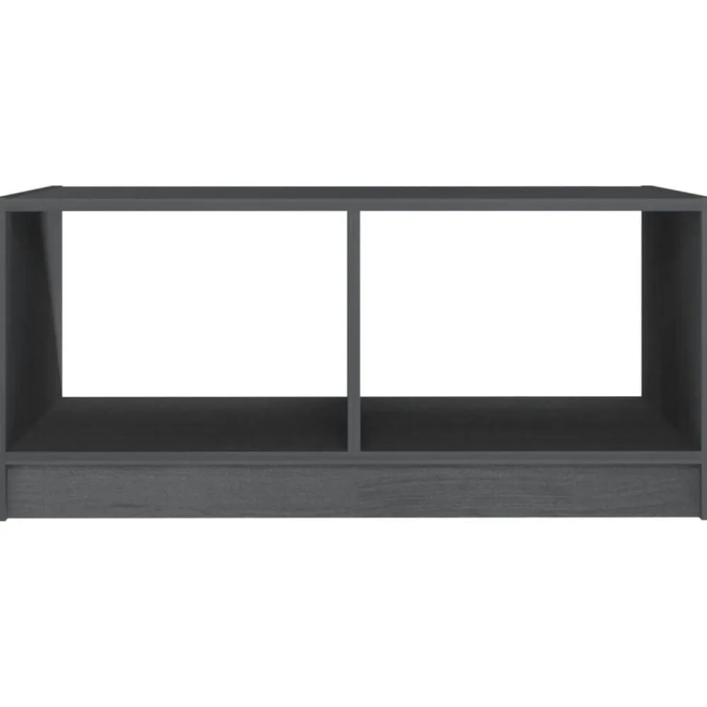 vidaXL Mesa de centro de madera maciza de pino 75x50x33,5 cm Gris Sale