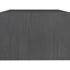 vidaXL Mesa de centro de madera maciza de pino 75x50x33,5 cm Gris Sale