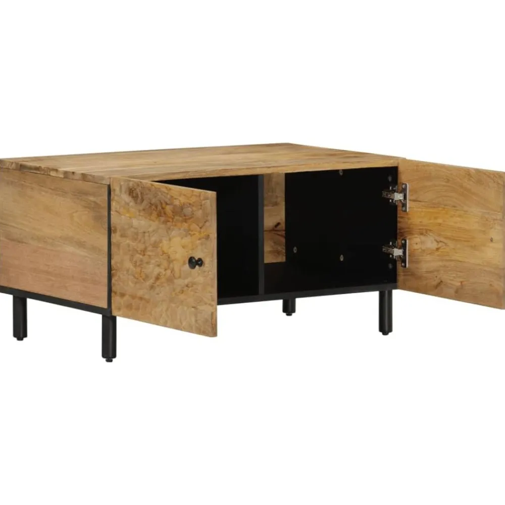 vidaXL Mesas-Mesa de centro de madera maciza de mango 80x50x40 cm