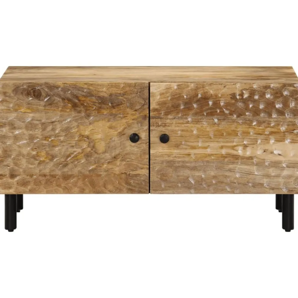 vidaXL Mesas-Mesa de centro de madera maciza de mango 80x50x40 cm