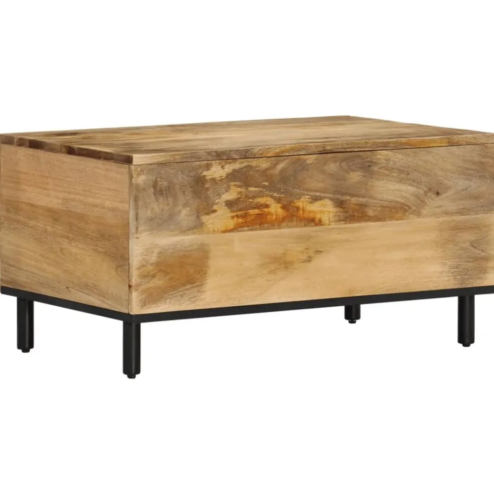 vidaXL Mesas-Mesa de centro de madera maciza de mango 80x50x40 cm