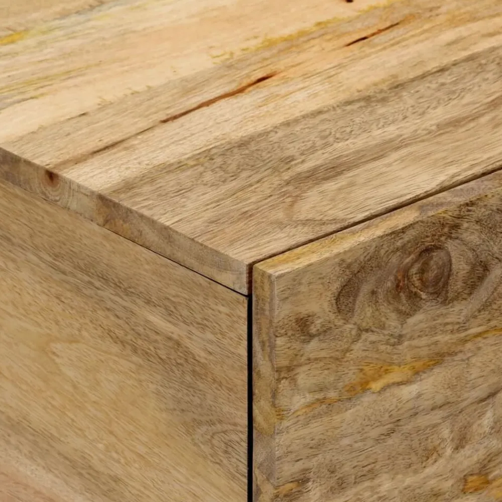 vidaXL Mesas-Mesa de centro de madera maciza de mango 80x50x40 cm