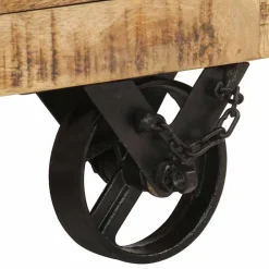 vidaXL Mesas-Mesa de centro de madera de mango rugosa 70x70x40 cm