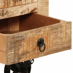 vidaXL Mesas-Mesa de centro de madera de mango rugosa 70x70x40 cm