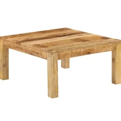 vidaXL Mesa de centro de madera maciza de mango 80x80x40 cm