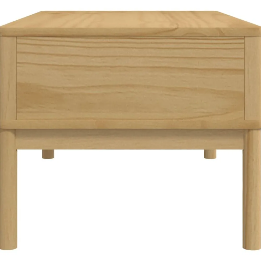 vidaXL Mesas-Mesa de centro FLORO madera de pino marrón cera 99x55,5x45 cm