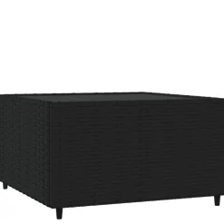 vidaXL Muebles De Jardín-Mesa de centro jardín cuadrada ratán sintético 50x50x30cm