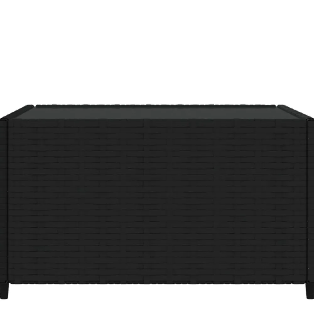 vidaXL Muebles De Jardín-Mesa de centro jardín cuadrada ratán sintético 50x50x30cm