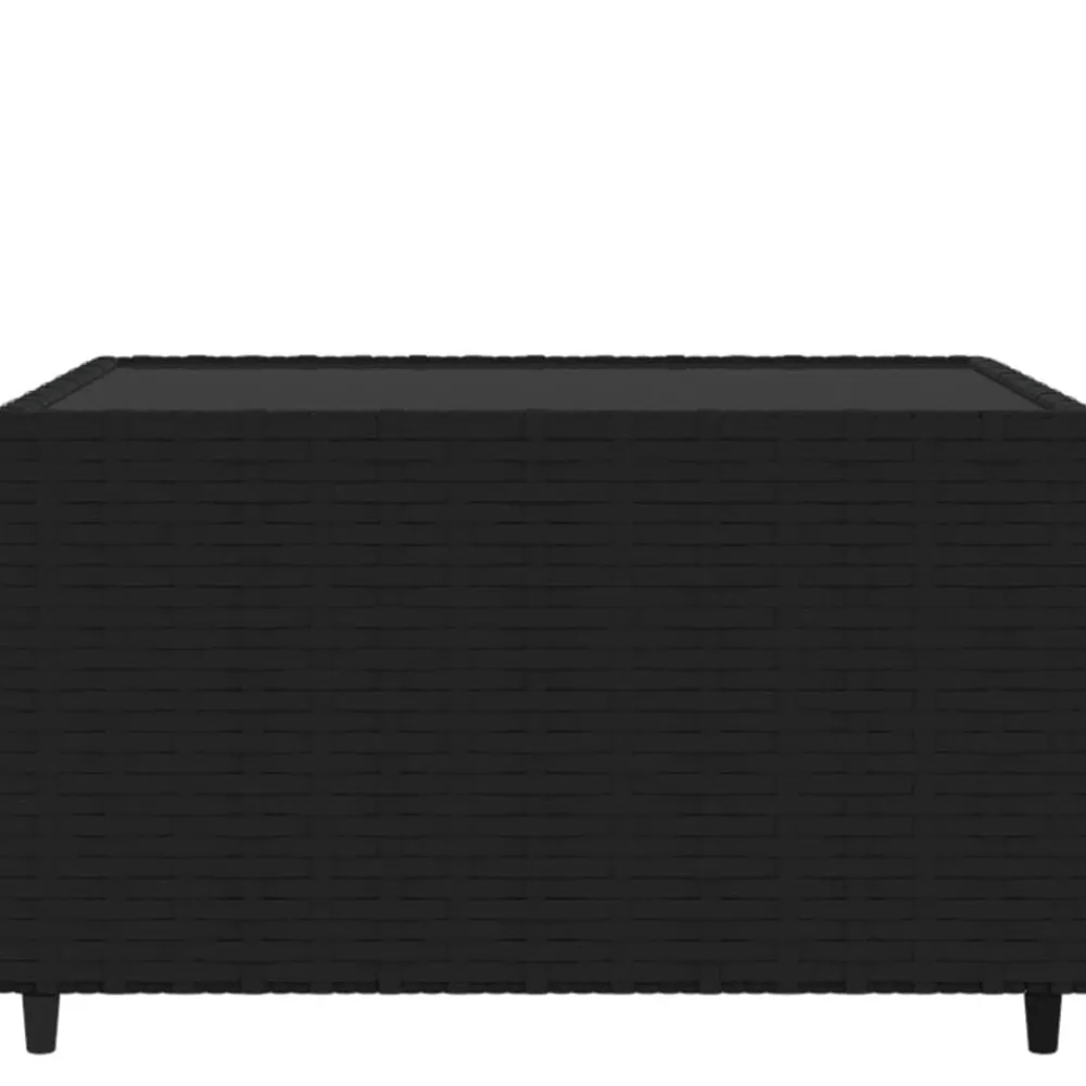 vidaXL Muebles De Jardín-Mesa de centro jardín cuadrada ratán sintético 50x50x30cm