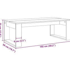 vidaXL Mesa de centro madera de ingeniería 102x50x35 cm Roble artisan Sale