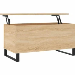 vidaXL Mesa de centro madera contrachapada 90x44,5x45 cm Roble Sonoma Outlet