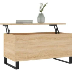 vidaXL Mesa de centro madera contrachapada 90x44,5x45 cm Roble Sonoma Outlet