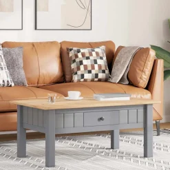 vidaXL Mesas-Mesa de centro madera de pino estilo Panamá 100x60x43,5 cm